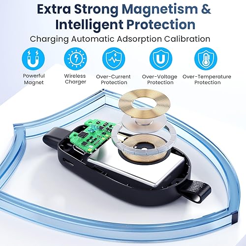 Miniatura 3 de Mini cargador inalámbrico portátil para Apple Watch, llavero de 1600 mAh, banco de energía de emergencia de viaje para iPhone, cargador magnético