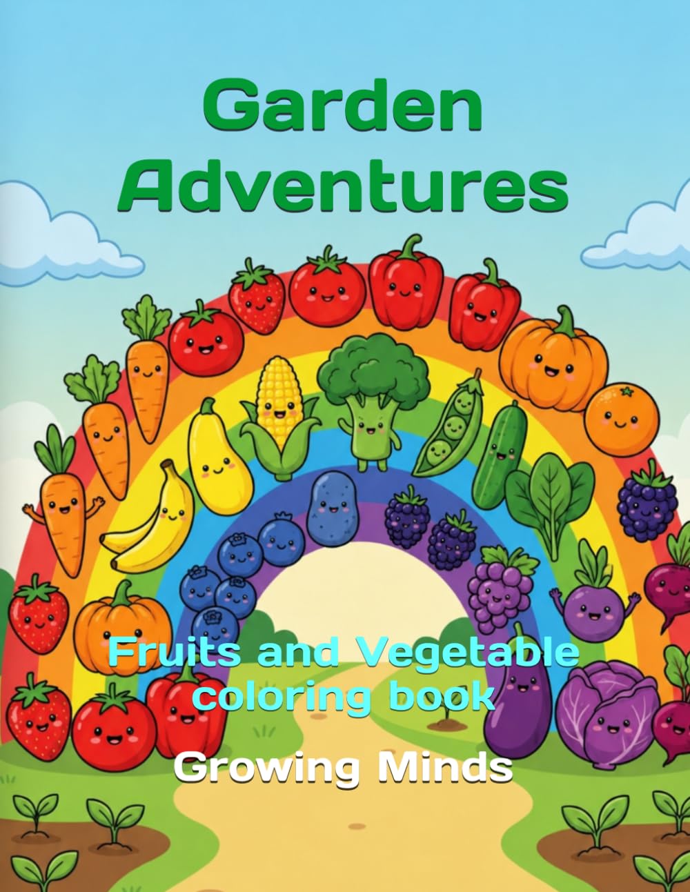 Garden adventures: Fruits and Vegetable coloring book