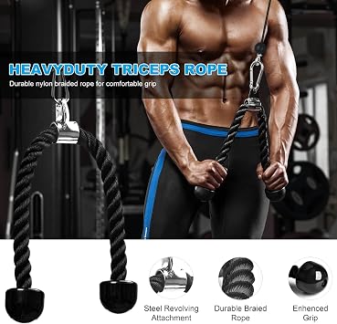 Cable Pulley System Home Gym, Lat Pull Down Pulley System Cable Machine Attachments for LAT Pull Down, Arm Back Shoulder Workout