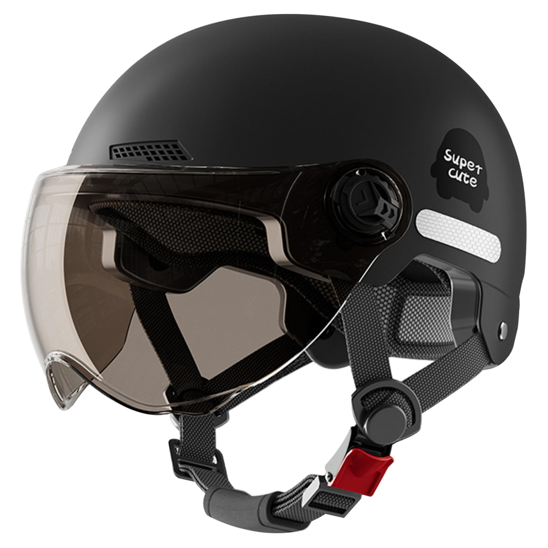 Casco de motocicleta retro con protección solar para rutas urbanas 8