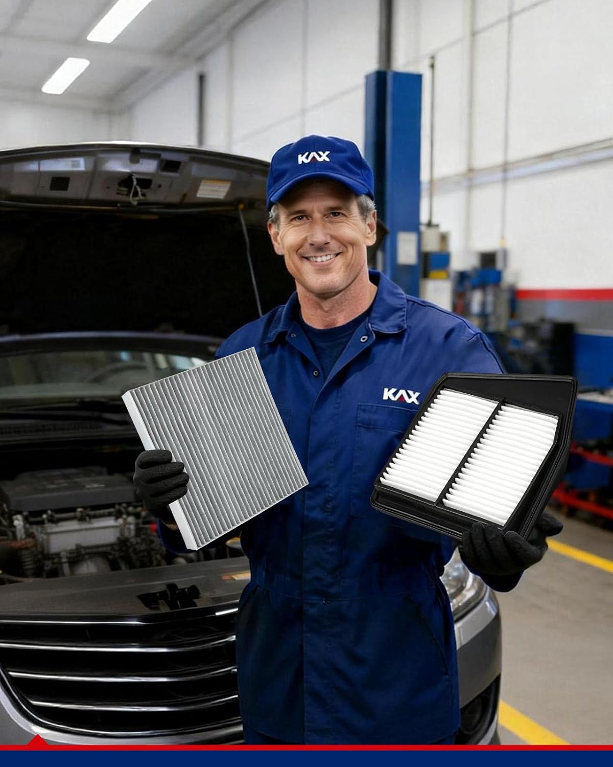 KAX Engine & Cabin Air Filter Kit, Replacement for Acura TSX 2009 2010 2011 2012 2013 2014, Replace# CA10802 CF10134