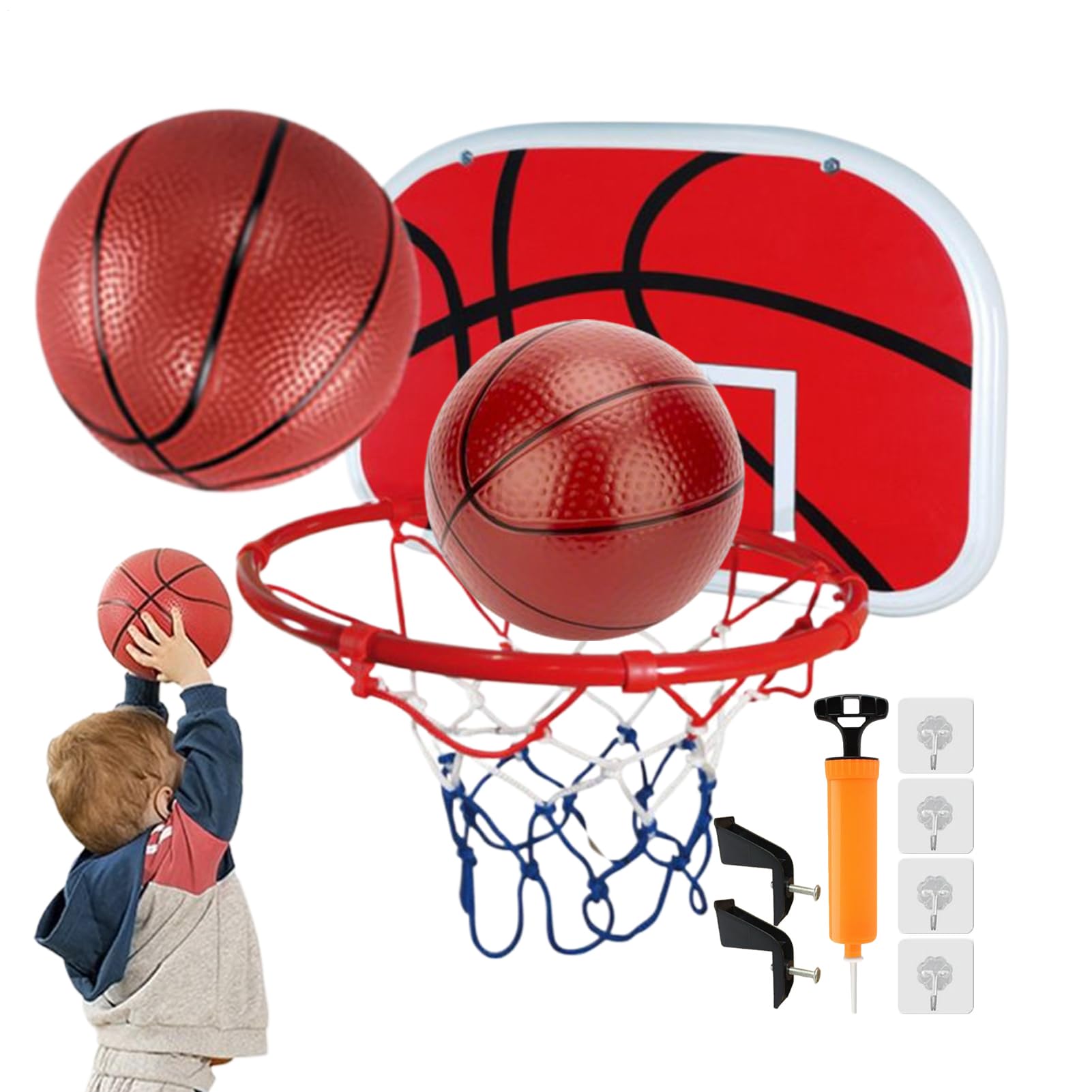 Cesta de Cesta de Interior para Juguetón con 2 Pelotas Incluidas - 3D-Printad Miniatyrgitarr - para Adolescentes Habitaciones Apartamentos sótanos