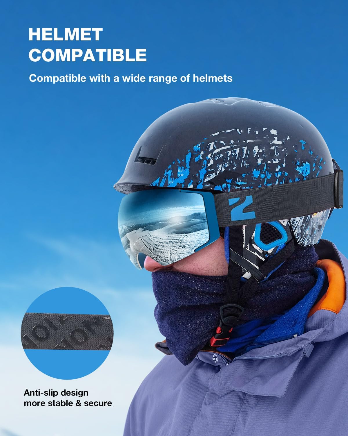 ZIONOR X4 Ski Goggles Magnetic Lens - Snowboard Goggles for Men Women Adult - Snow Goggles Anti-fog UV Protection - Image 4