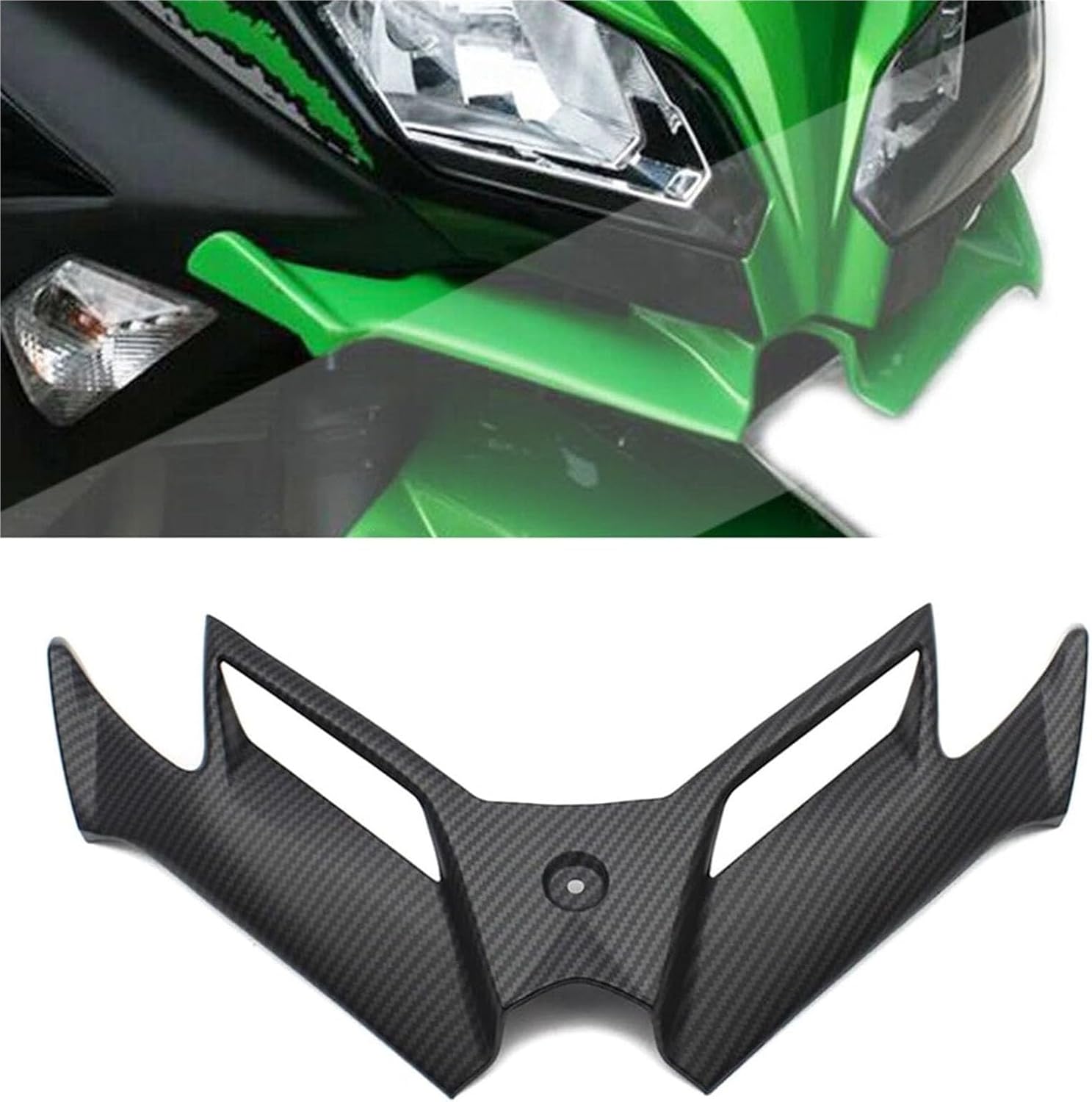 Motorcycle Body Frame Protection Front Fairing for K-awasaki Ninja 300 Ninja 250 NINJA300/250 2013 2014 2015 2016 2017 Motorcycle Accessories Decoration (Matte Carbon)