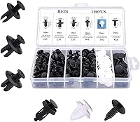 GAOLAOSY 100PCS Universal Car Bumper Retainer Clips, 6 Sizes Plastic Push Pins Rivets Kit with Storage Box - Durable Auto Trim Fasteners