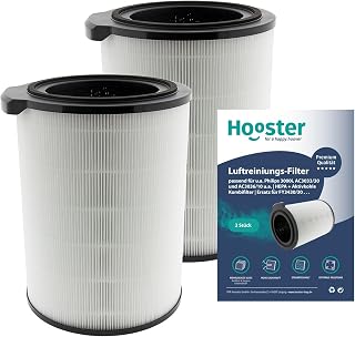 Juego de 2 filtros adecuados para purificadores de aire Philips 3000i AC3033/30 y AC3036/10, entre otros, HEPA + filtro combinado de carbón activo, repuesto para FY3430/30