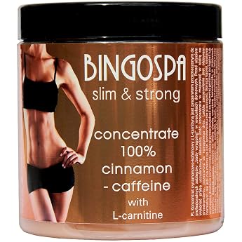 Anti-Cellulite Zimt und Koffein 100% Konzentrat mit L-Carnitin 250 g BINGOSPA