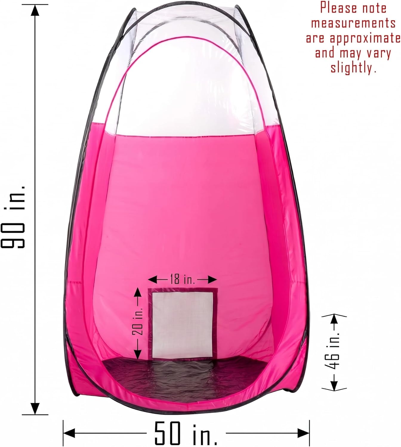Naked Sun XL Portable Spray Tan Tent – Extra Large Pop Up Tent for Professional Tanning, Heavy Duty Fabric Mobile Spray Room with Carrying Bag & Easy Clean Floor - Pink