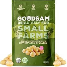 GoodSAM Small Farms Organic Roasted & Salted Macadamia Nuts 24oz 1.5lb | Toasty & Buttery | Just Nuts & Sea Salt | 23g Healthy Fats, 1g Net Carb | Regenerative Family Farms | Non-GMO, Keto