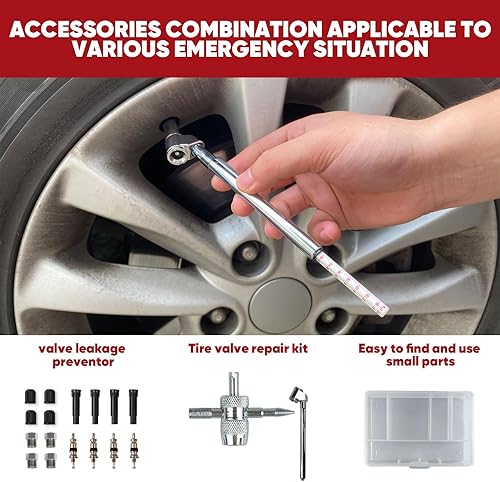 Miniatura 5 de Kit de reparación de neumáticos  Kit de 48 tapones de neumáticos resistentes, herramientas universales de reparación de neumáticos para fijar