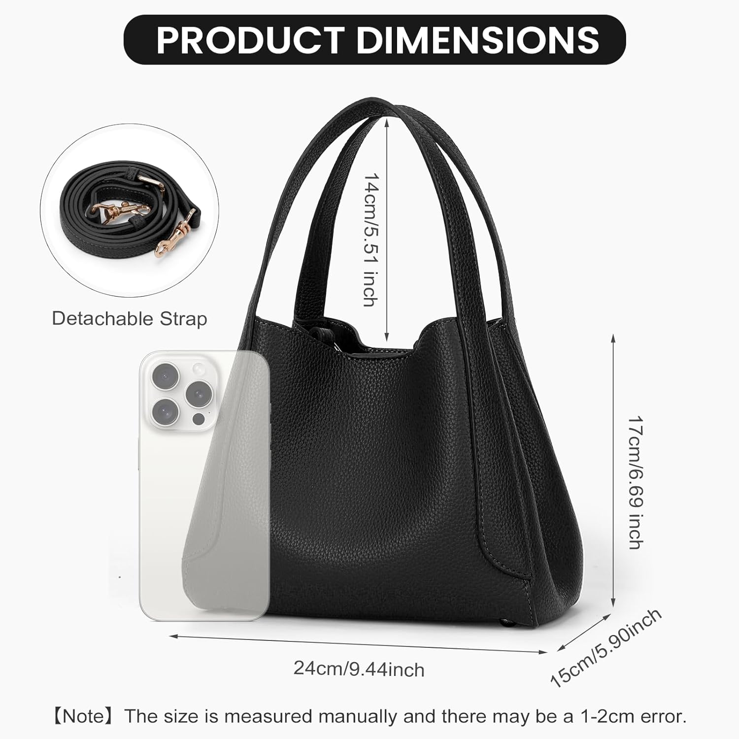 Top Handle Bag Medium Bucket Bags For Women Slouchy Crossbody Handbag Trendy Designer Shoulder Purse - Image 6