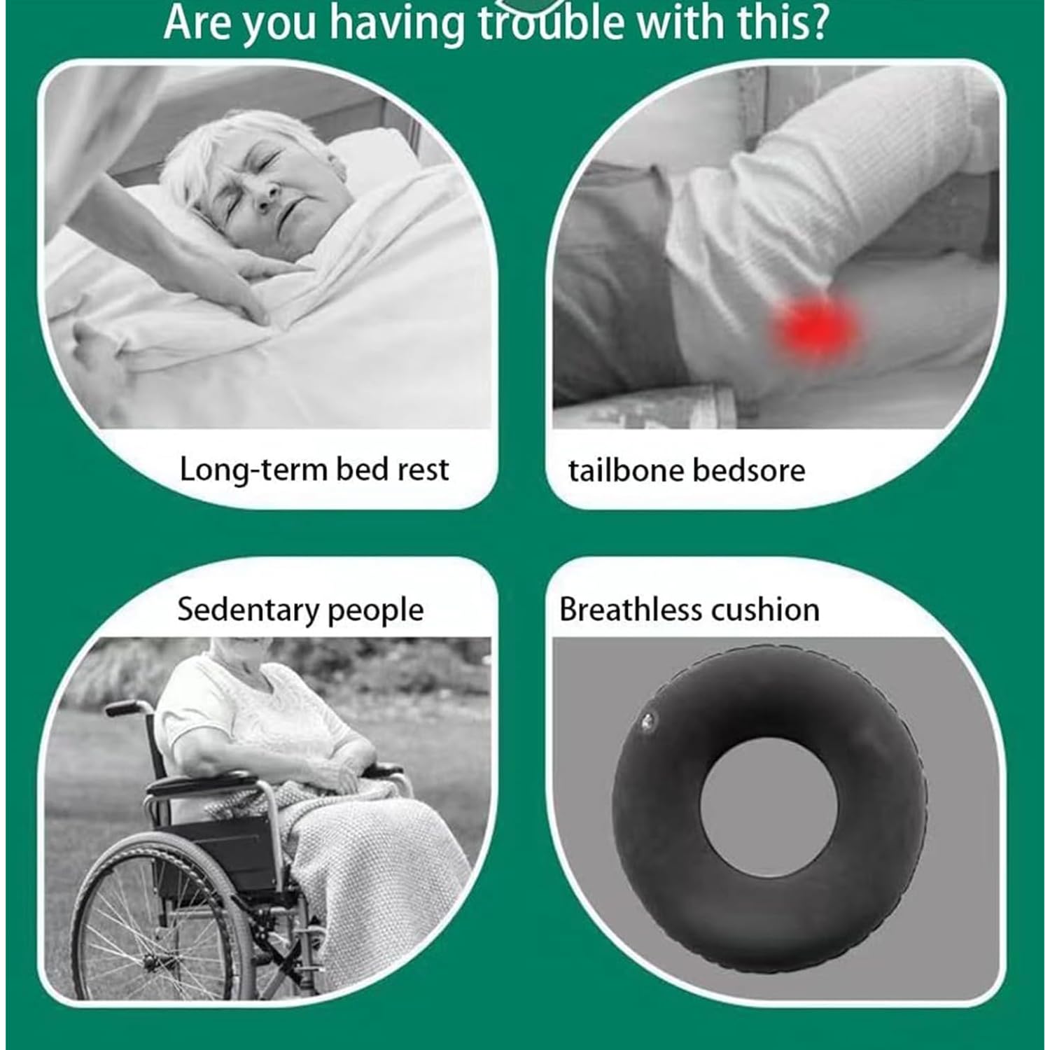 Cojín Antiescaras Para Glúteos, Cojín De Gel Transpirable Para Silla De Ruedas, Gel, Algodón Antibacteriano, Espesor Ajustable, Alivio De Presión Múltiple, Transpirabilidad Múltiple, Hemorroides Perso