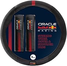 Red Bull Oracle Universal Steering Wheel Cover + Belt Pad Type 001 - Black/Red