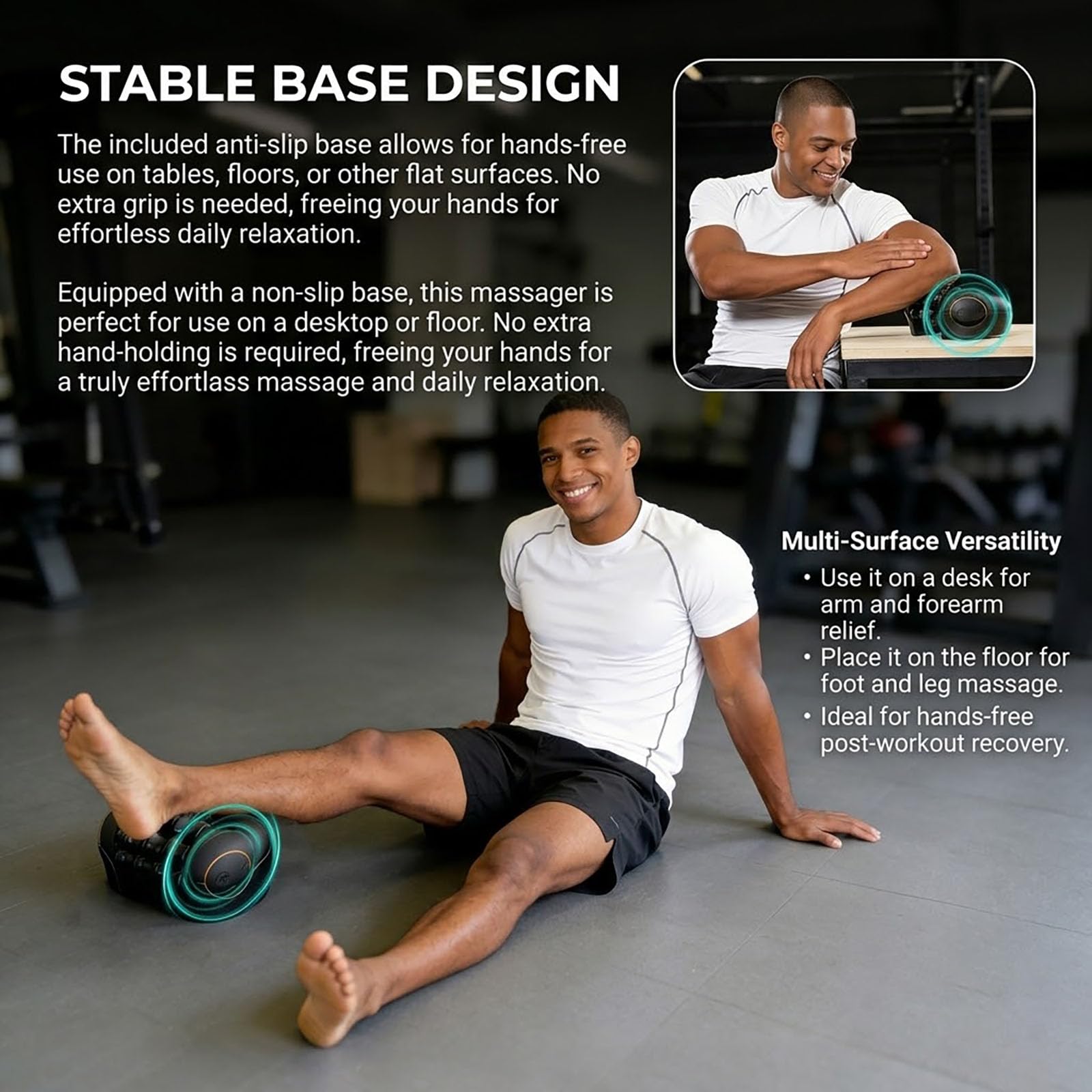 Body Sculpt Roller, Masajeador Anticelulítico Rodillo Eléctrico, 3 Niveles de Intensidad, Alivia la tensión muscular, Masaje Profundo Piernas y Cuerpo (Sin base)