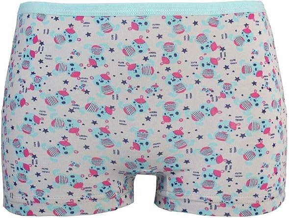 Kız Çocuk Desenli 6'lı Boxer Şort Seti Desenli 6 Lı Boxer Şort