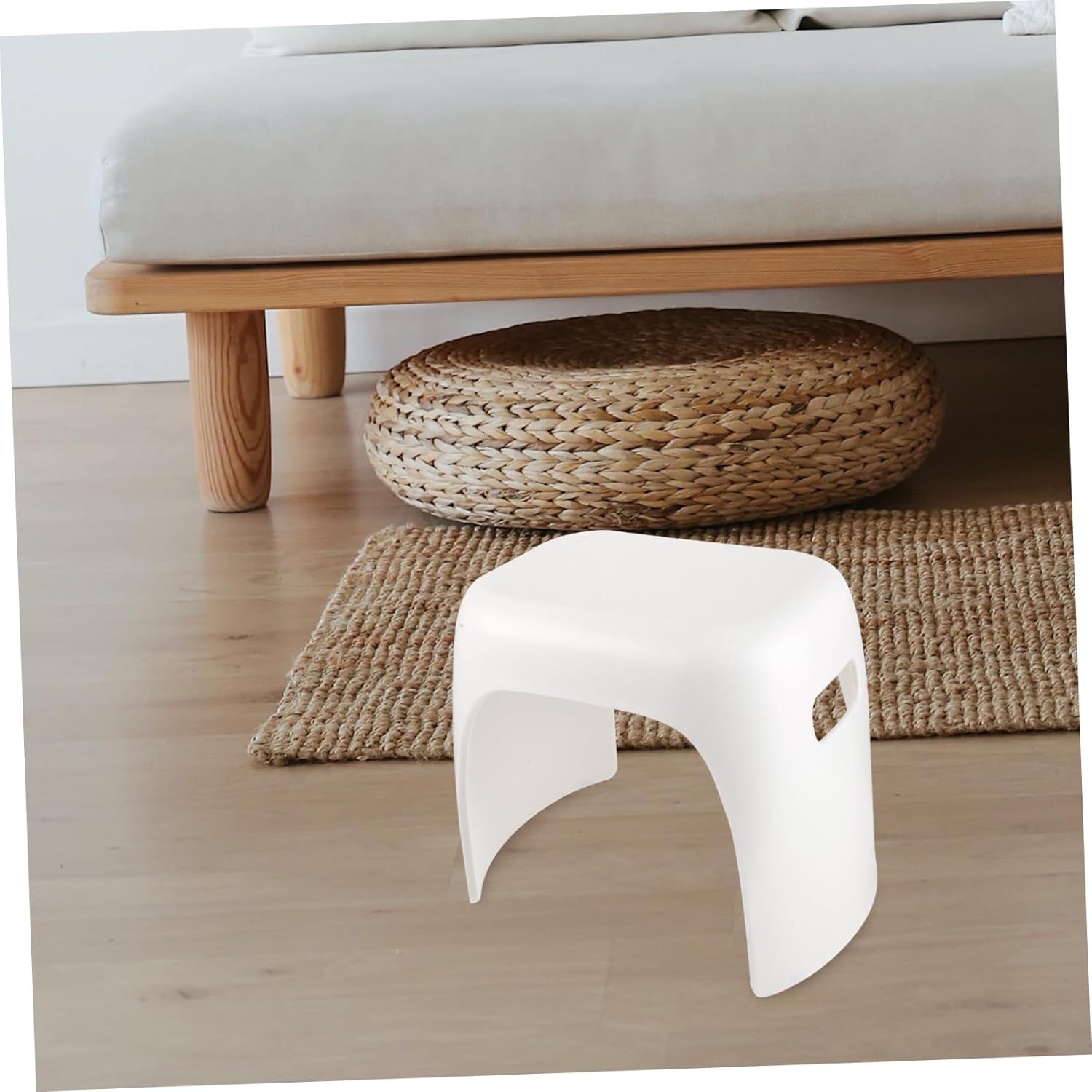 Plastic Stool Boys and Girls Footstool Lightweight Footstool Small Stool for Toddlers Portable Boys and Girls Step Random Style