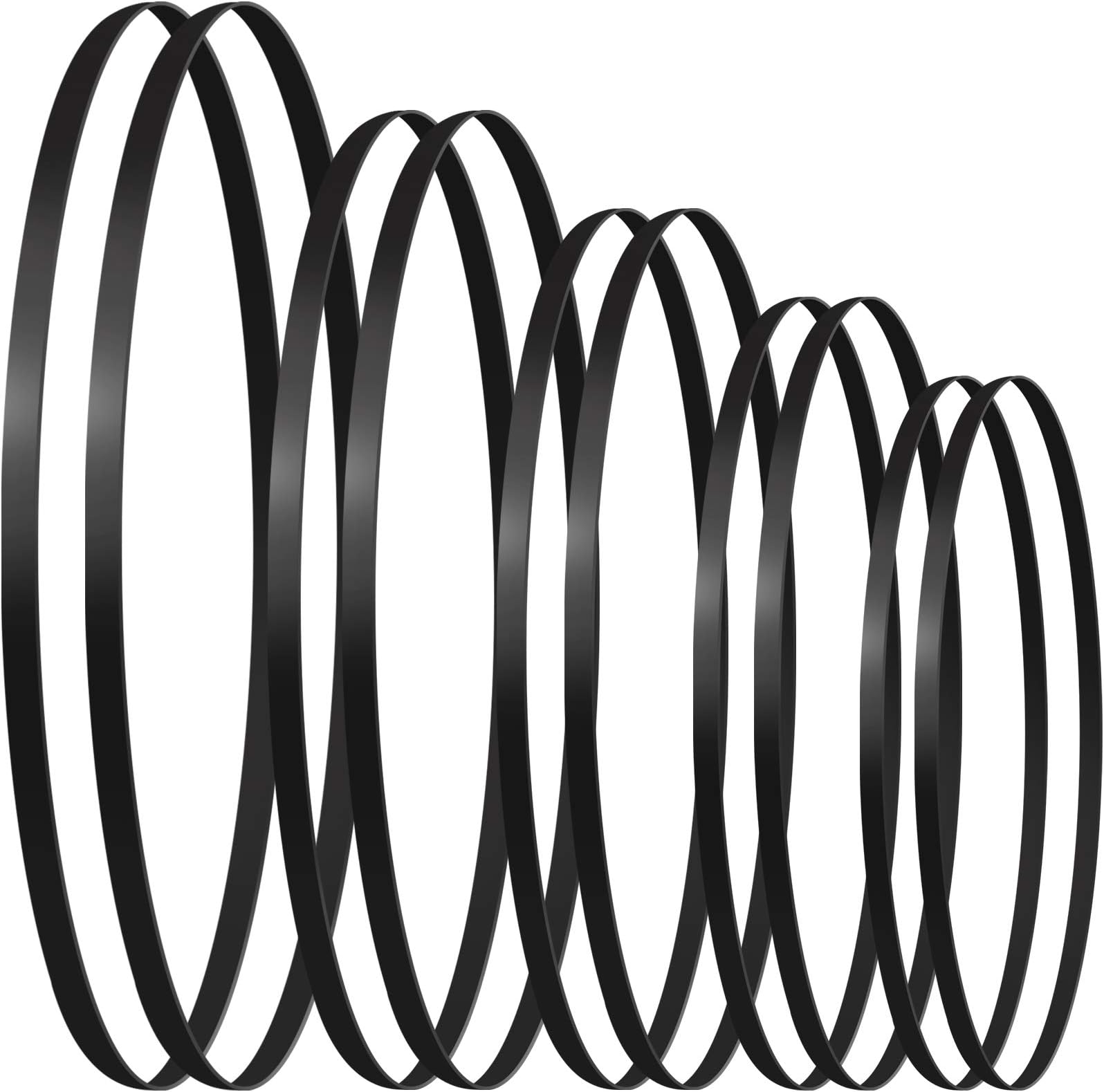 Frienda 10 Pieces Turntable Belt Different Specifications Machine Recorder Rubber Belt for Repair Replacement Maintenance Most Kinds of Belt-Driven Turntables, 5 Sizes