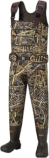 HISEA Hunting Waders for Men with 1200G Insulated Boots, Neoprene Waterproof Chest Wader, Bootfoot Fishing Waders