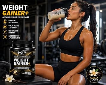 Weight Gainer Protein Powder Muscle Mass Builder Vanilla Flavor 15 Servings