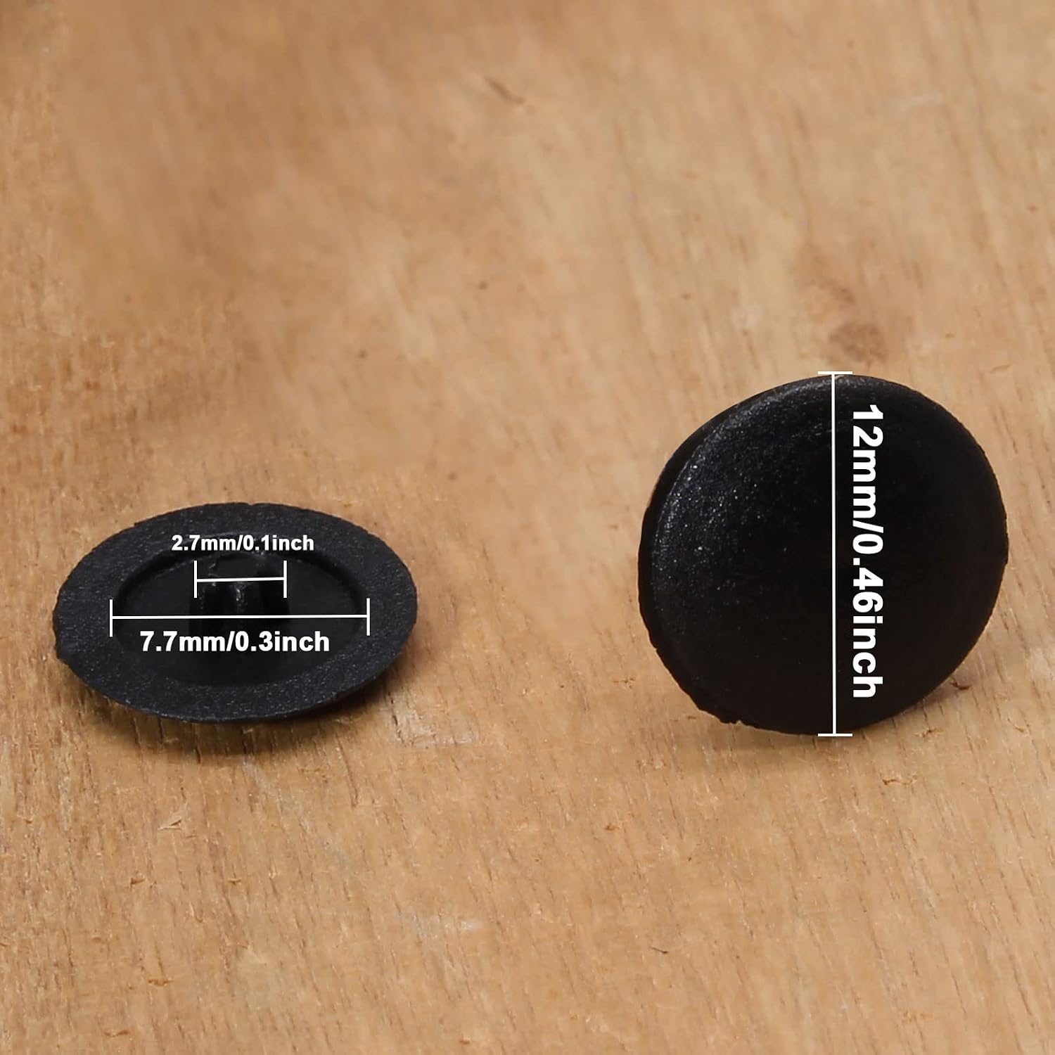 500Pcs Plastic Screw Cap Covers, Black
