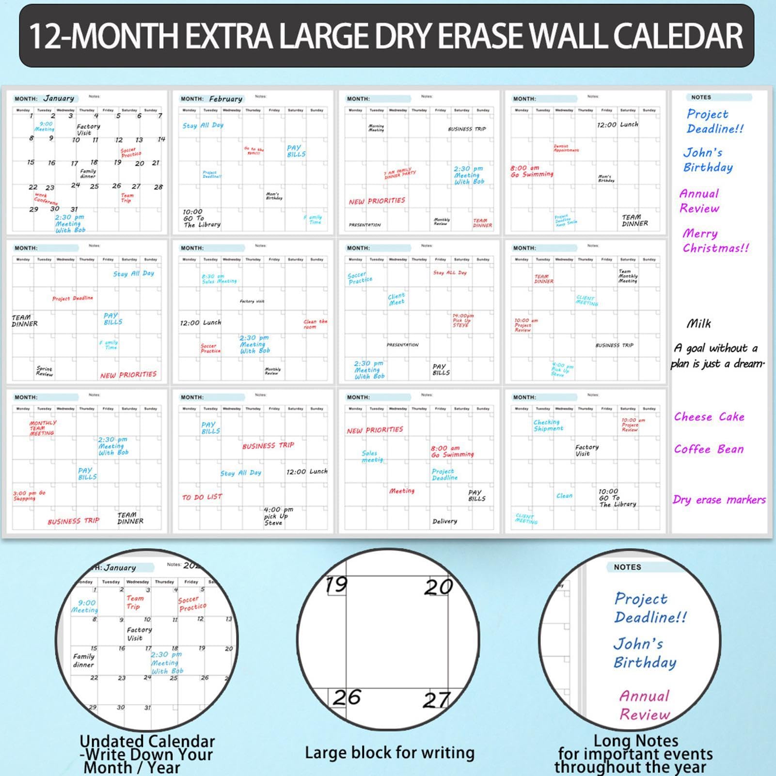 U Brands Whiteboard Calendar - Printable Word Searches