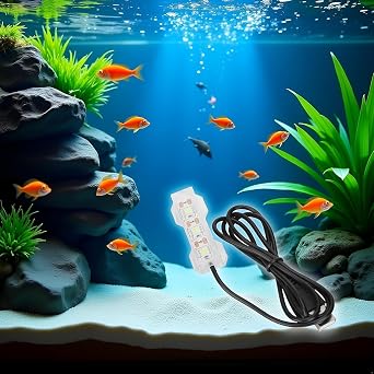 Blue Light Small Aquarium Led Light, Multicolor Led Fish Tank for Freshwater Plants Aquarium Accessories,Fish and Aquatic Pets,Small Aquarium Light Tank Lamp for or Office Desk Tank [Energy Class A+++]