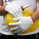 Apauls 12 Pairs Cotton Work Gloves, Safety Protection Gloves for Painter Mechanic Industrial Warehouse Gardening Construction BBQ, Breathable Thicker Work Gloves for Men & Women