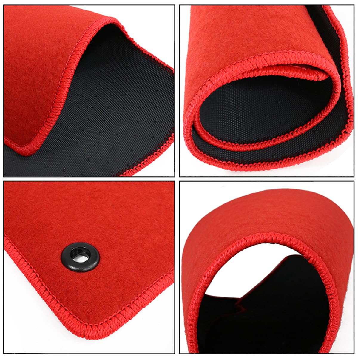 Fundas Cubre Asientos Tacto Piel Para Kia K3 2024 Negro Costura Roja