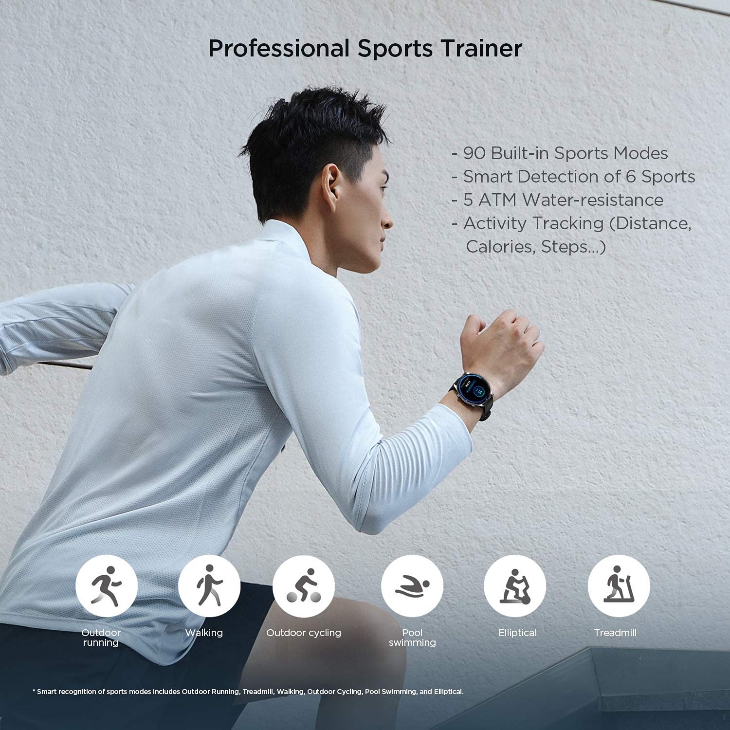 Amazfit GTR 2 Smartwatch Reloj Inteligente Fitness 90 Modos Deportivos 5 ATM Alexa Asistentes de Voz 3GB Almacenamiento de Música Llamadas telefónicas Bluetooth-Stainless