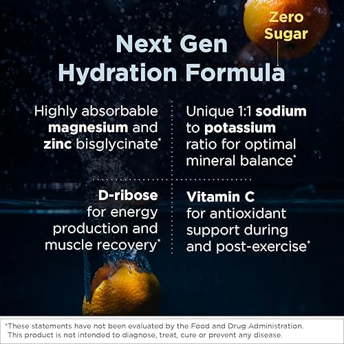 Miniatura 3 de Designs for Health ElectroPure Paquetes de hidratación  Polvo de electrolitos con sabor a clementina, sin azúcar, paquetes de mezcla de bebidas con