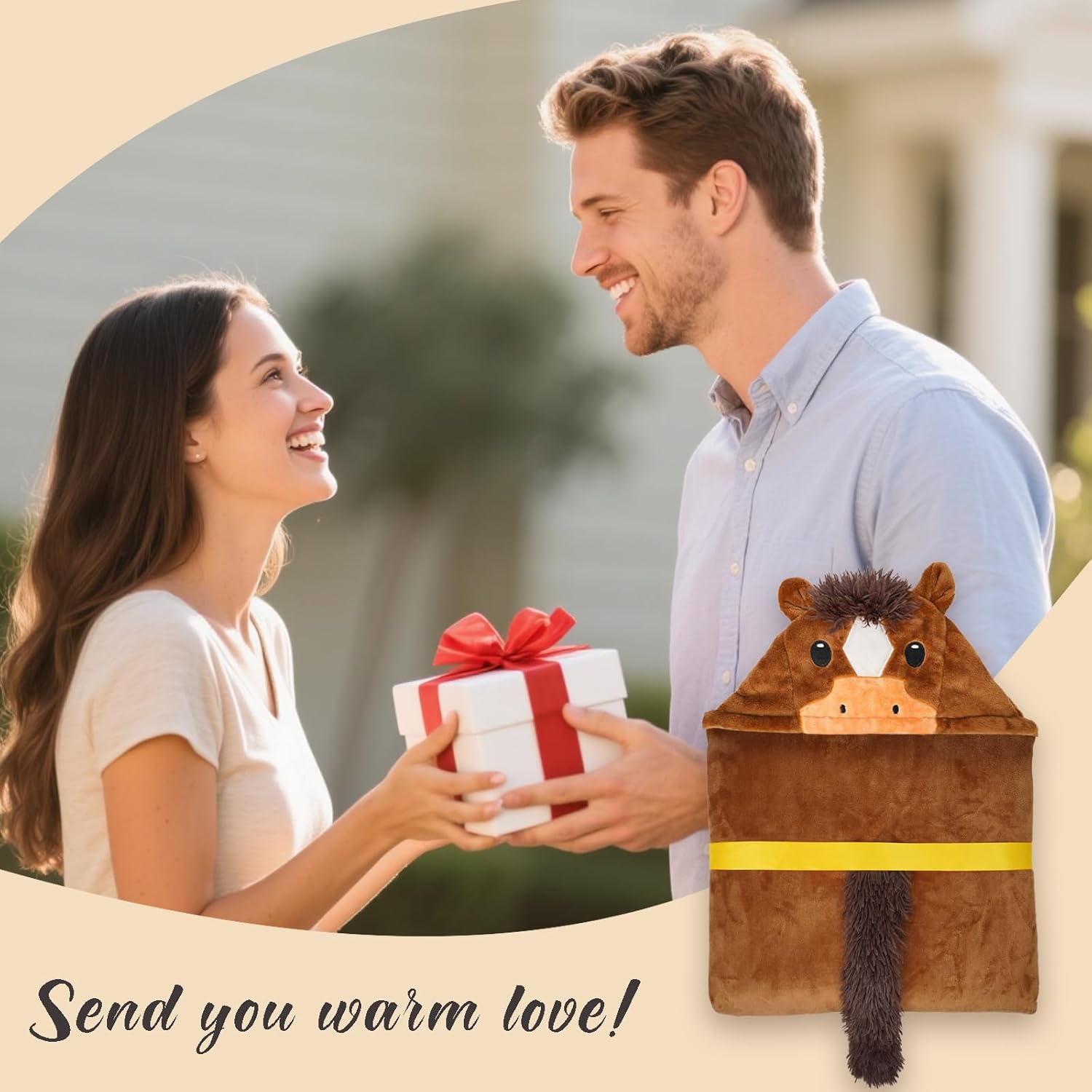 Tian Zhun Horse Gifts for Women Horses Lovers Horse Wearable Blanket Hoodie Fluffy Super Soft Flannel for Women Mothers Day Christmas Birthday