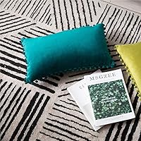 Vista 238 de 2 fundas para cojín decorativo de terciopelo con pompones