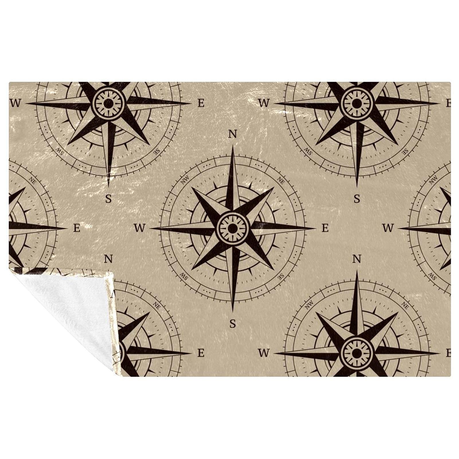 Couverture nautique boussole pour vos sorties camping, pique-nique et plage