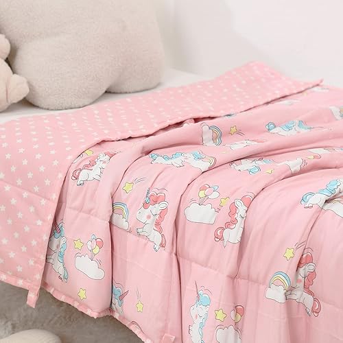 Miniatura 5 de Alomidds - Manta con peso para niños pequeños, material de microfibra transpirable, manta con peso con cuentas de vidrio (41 x 60 pulgadas, 7