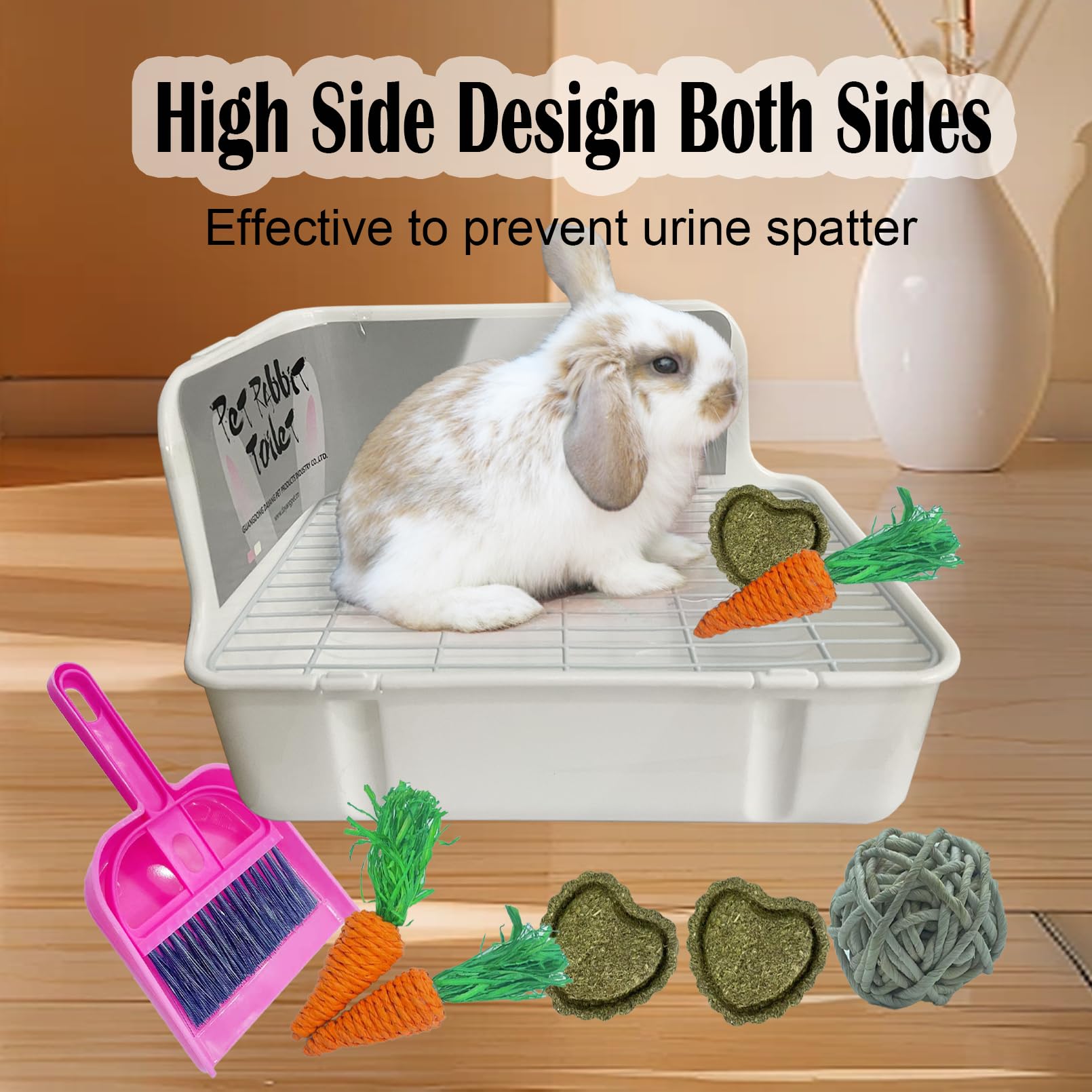 Yuoaes Rabbit Litter Box, Bunny Litter Box, Guinea Pig Potty Trained ...