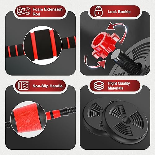 Miniatura 3 de Juego de mancuernas ajustables, para hombres y mujeres, juego de pesas libres para fitness, equipo para el hogar, juego de pesas ajustables 3 en 1