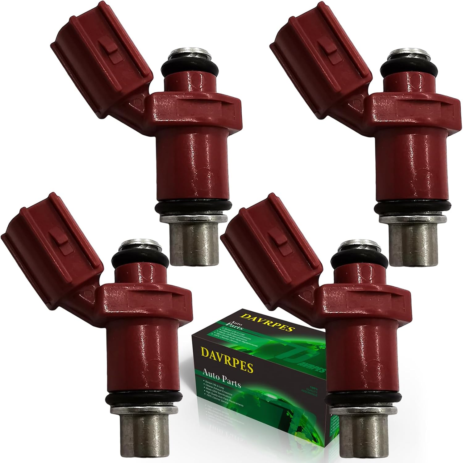 4PCS 6D8-13761-00-00 Fuel Injectors Fuel Spray Nozzle 10 Holes Disc Engine For Yamaha 80 BEL Outboard 75HP 90HP 4 Stroke Replace#6D8137610000｜6D8 13761 00 00