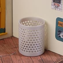 Dollhouse Mini Storage and Laundry Basket, Gray, 112 Scale, Plastic Bathroom Laundry Accessory