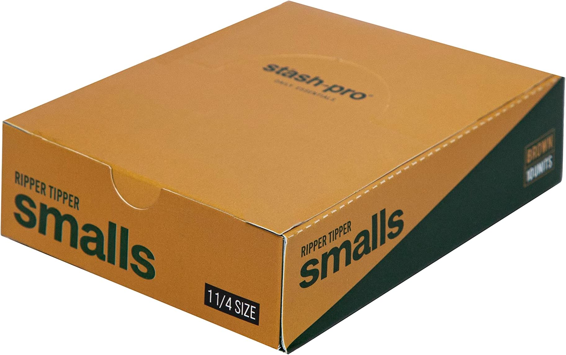 STASH PRO SMALL RIPER TIPPER Brown (PACK OF 10) ROLLING PAPER WITH ROACH Pape...
