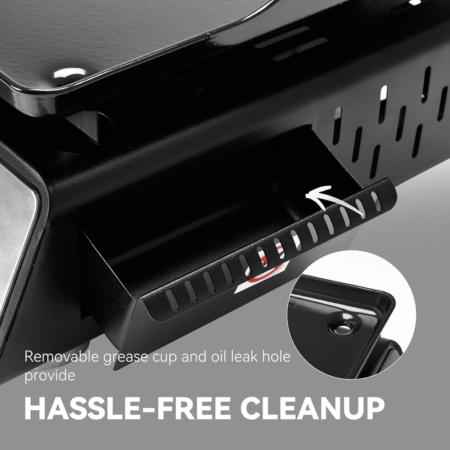 Three stainless steel burners with blue flames