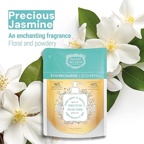 Miniatura 2 de Panier des Sens - Recambios de jabón líquido de manos - Recambio de jabón de manos con espuma de jazmín - Lavado de manos hidratante francés