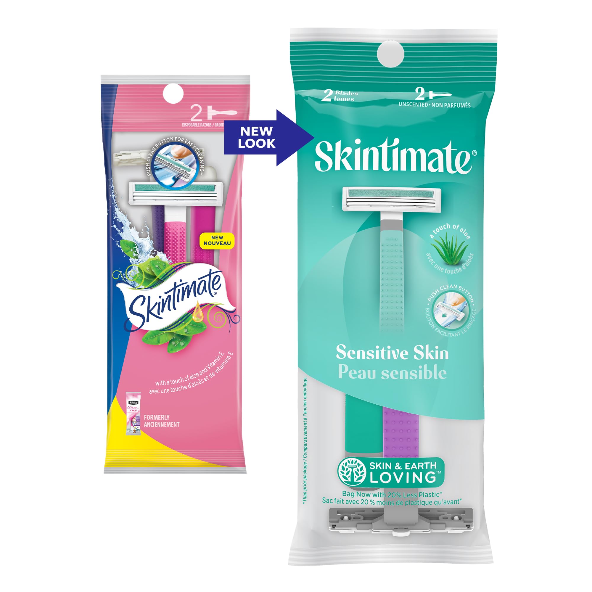 Skintimate® Afeitadora desechable de doble hoja sensible (12 unidades)