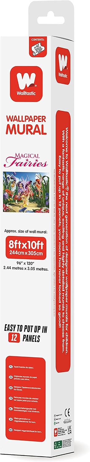 Walltastic Magical Fairies 41790 Wallpaper Mural, FSC Paper, Multi, 8 feet High x 10 feet Wide, 1 Size, 305 x 244 cm - Image 4