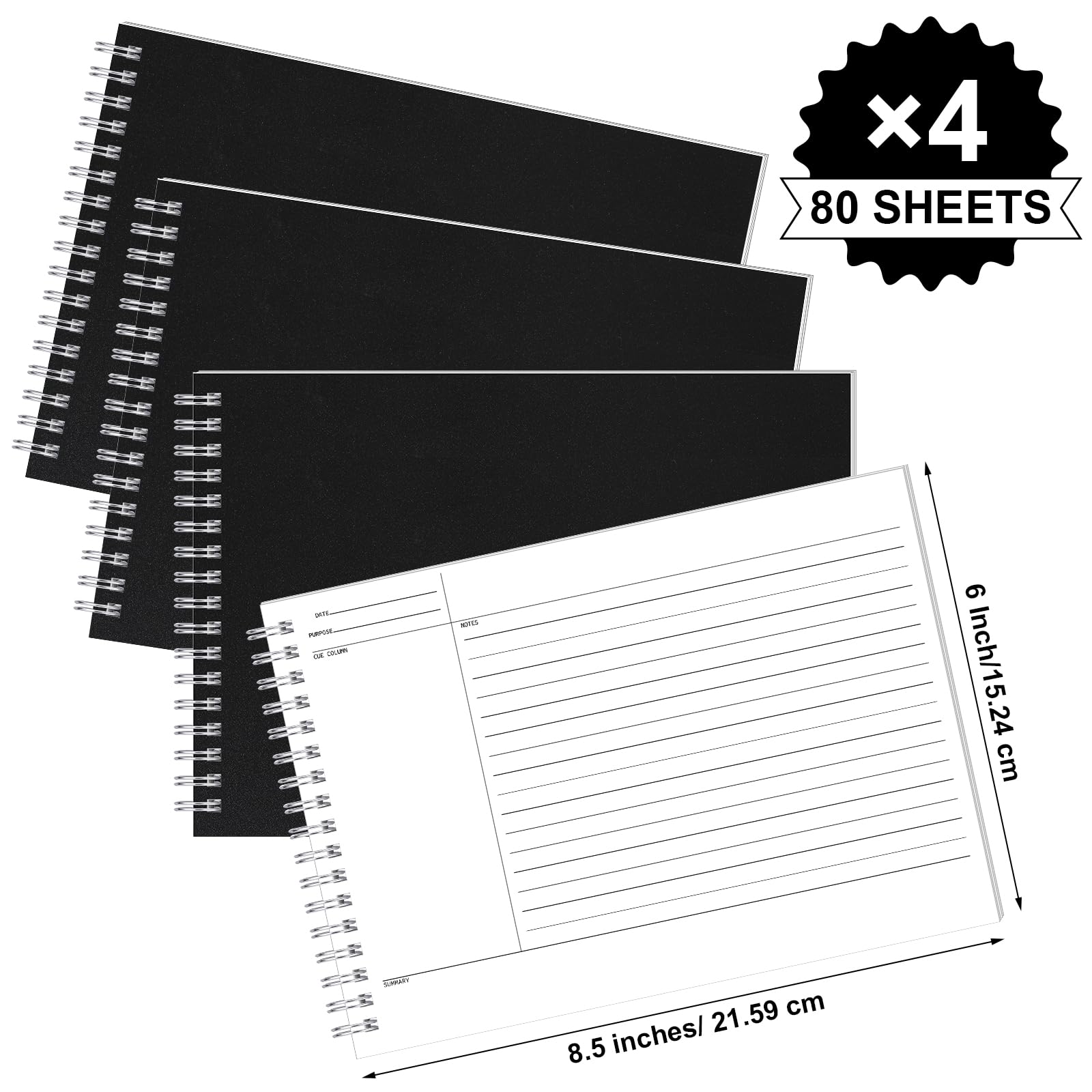 Amazon.com : Glenmal 320 Sheets 4 Pack Note Taking Notebook 6 x