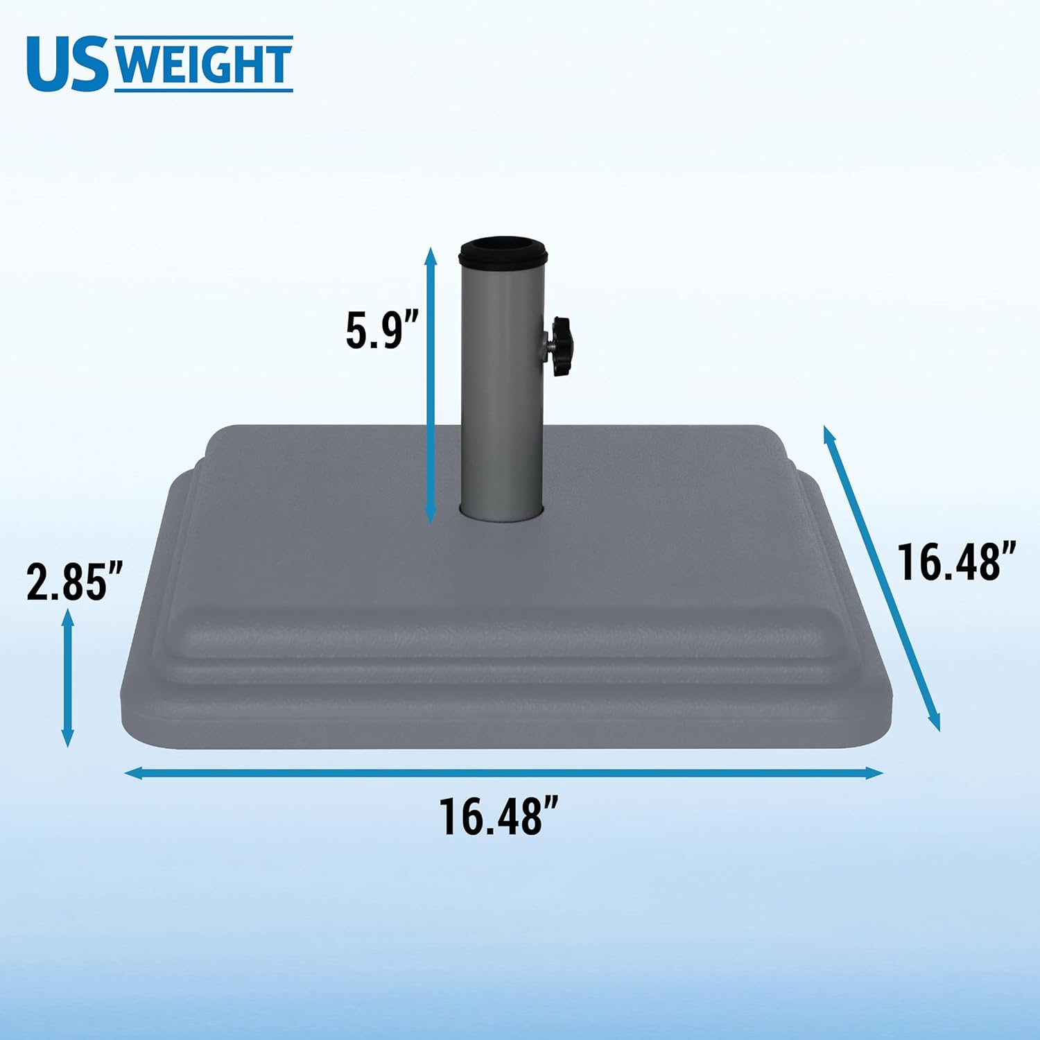 US Weight 40 Pound Umbrella Base - Weighted Umbrella base For Use With Patio Table – Heavy Duty Base- Made in the USA