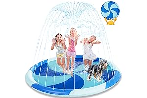 Oversized 77" Water Splash Play Mat for Maximum Summer Fun for Kids