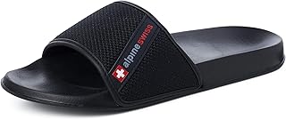 Athletic Slides For Men | Flip Flop Sandals House Shoes Slippers For Men | Comfortable Lightweight & Water Friendly | Casual Open Toe Slides