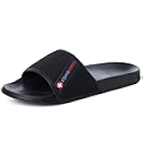 Athletic Slides For Men | Flip Flop Sandals House Shoes Slippers For Men | Comfortable Lightweight & Water Friendly | Casual Open Toe Slides