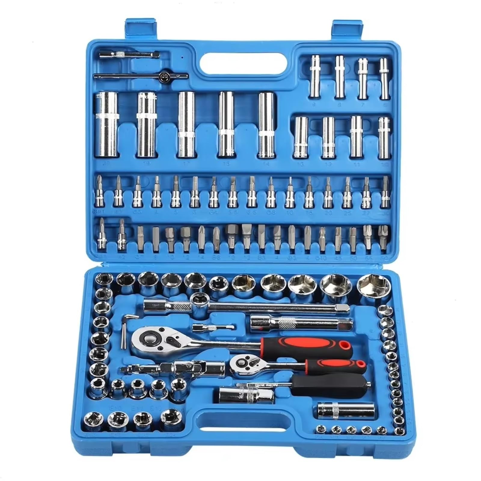 YNIYUJKL 108 Piece Ratchet Wrench Set 1/4 1/2 Tool Kit With Sto Case Tial Hand Tools For Home Repair And Diy Projects