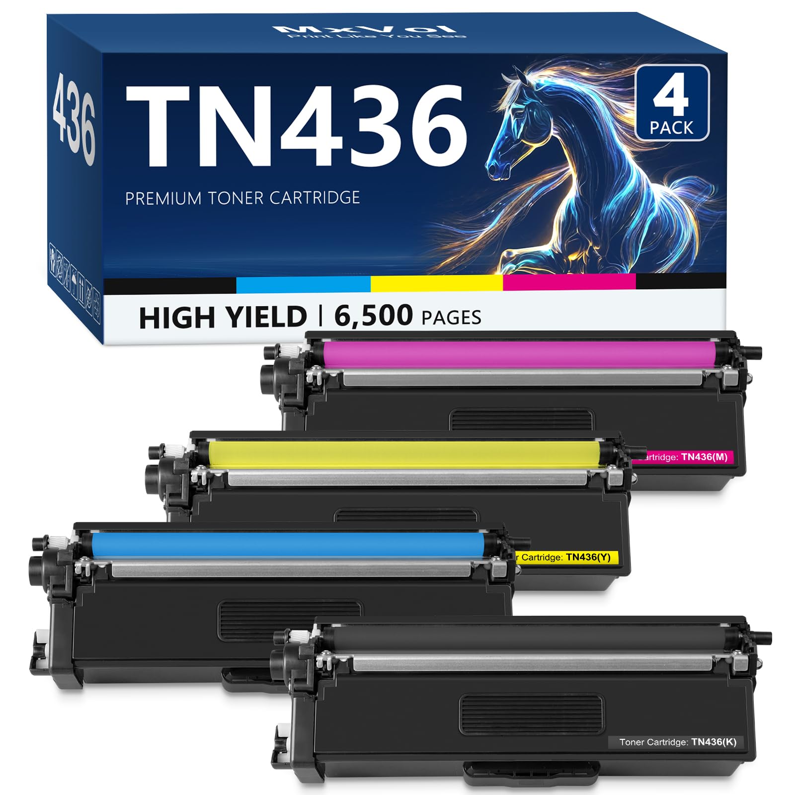 TONAページです Amazon.com: TN436 Toner Cartridge Set 6,500 Pages Super High Yield